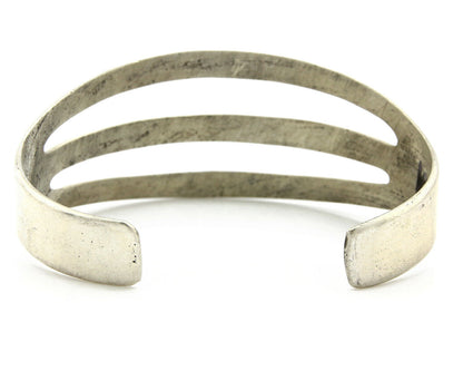 Navajo Sandcast Bracelet .925 Silver Handmade Artist TAHE 80's