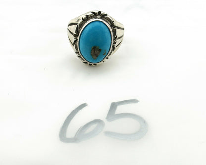 Navajo Ring .925 Silver Blue Southwest Turquoise Native Artist C.80's